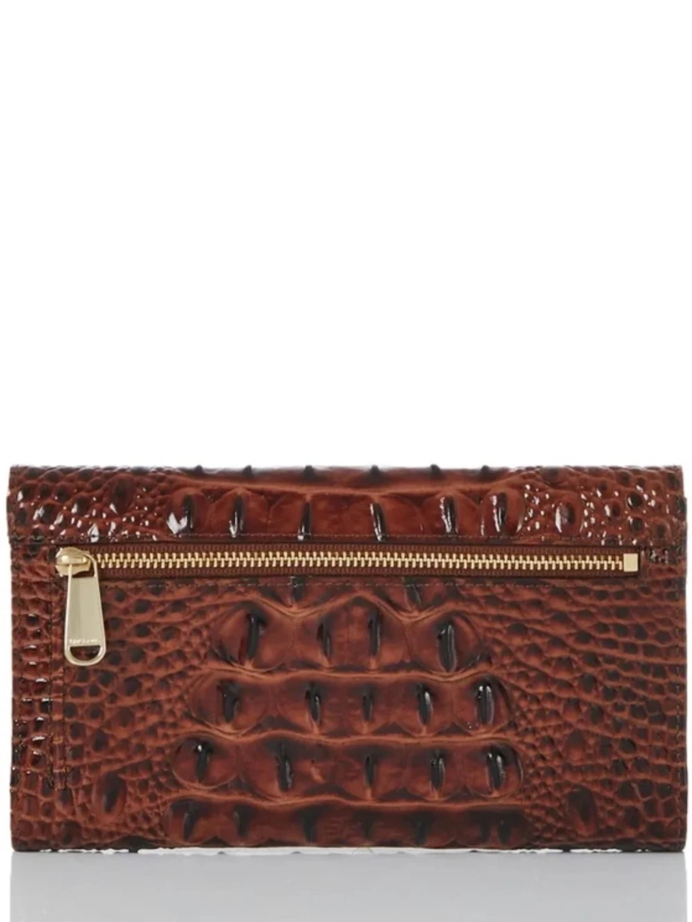 Brahmin Pecan Melbourne Croc-Embossed Leather Business Tote and Cordelia Wallet